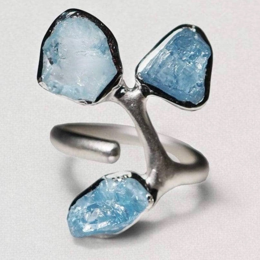 Unique Sold Out  German Kabirski Dennis Aquamarine ring Adjustable Size
